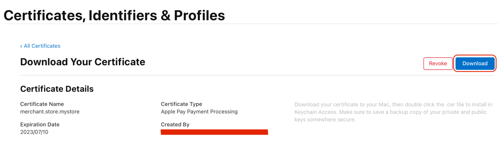 Upload CSR