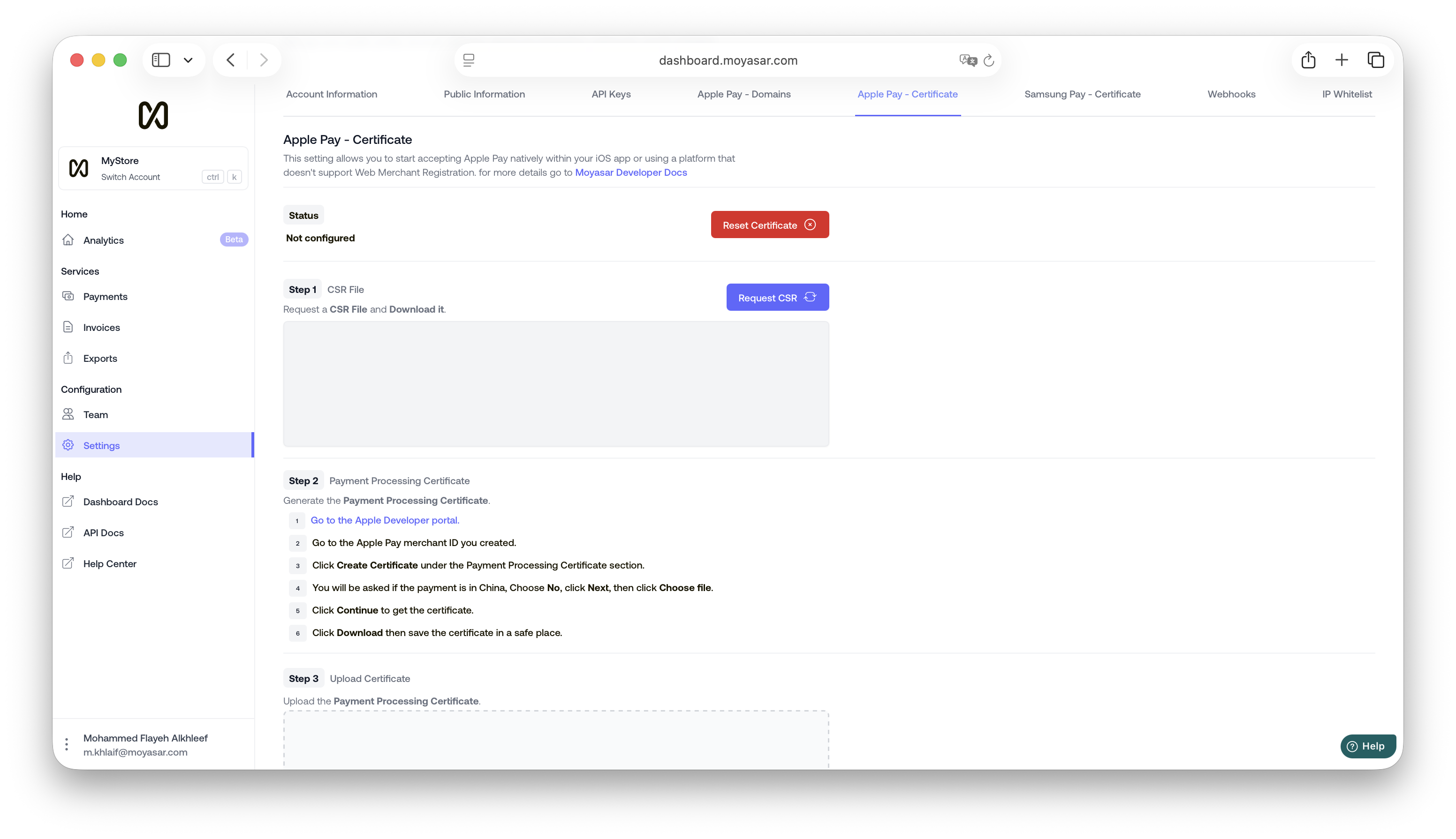 Apple Pay Certificate Apple Pay Certificate