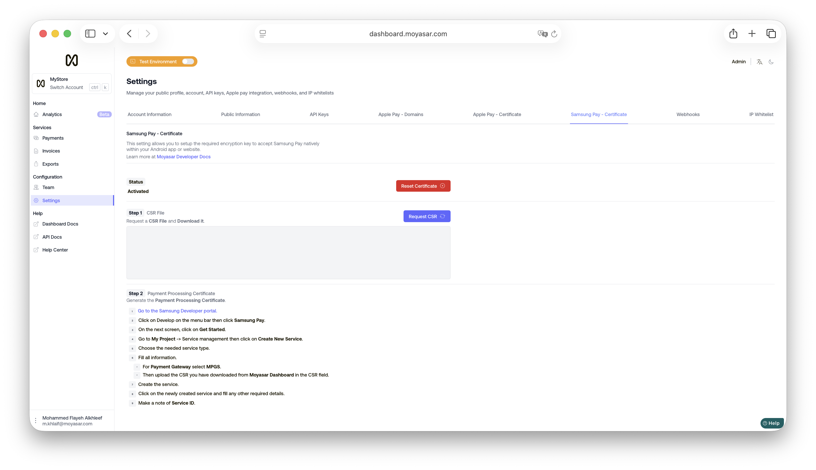 Samsung Pay Certificate Samsung Pay Certificate